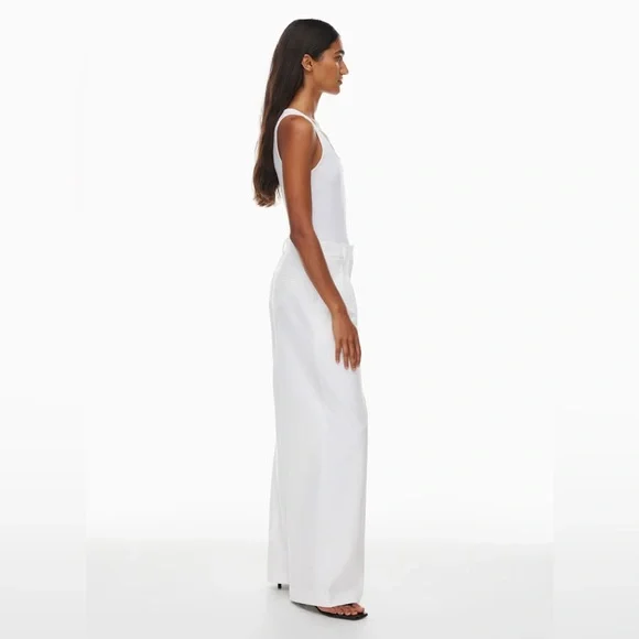 Aritzia Babaton Founder Pant Softly Structured Ultra Wide Leg Pleated Pants NWT - Picture 4 of 10